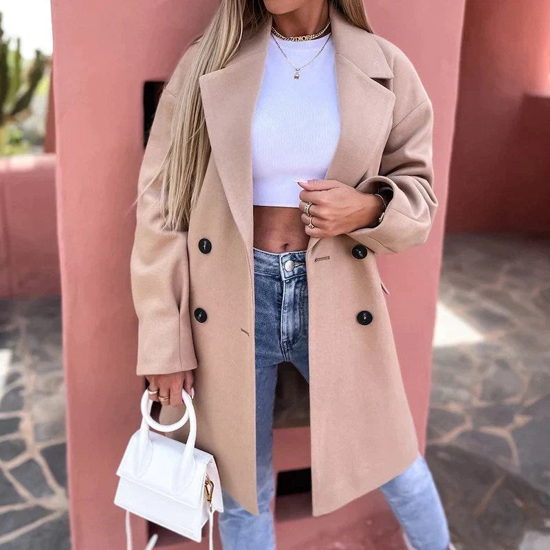Women's Tailored Longline Overcoat – Classic Winter Coat