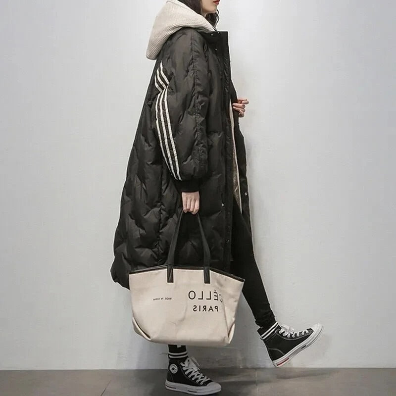 Women's Long Puffer Jacket – Quilted Winter Coat