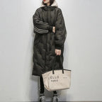 Women's Long Puffer Jacket – Quilted Winter Coat