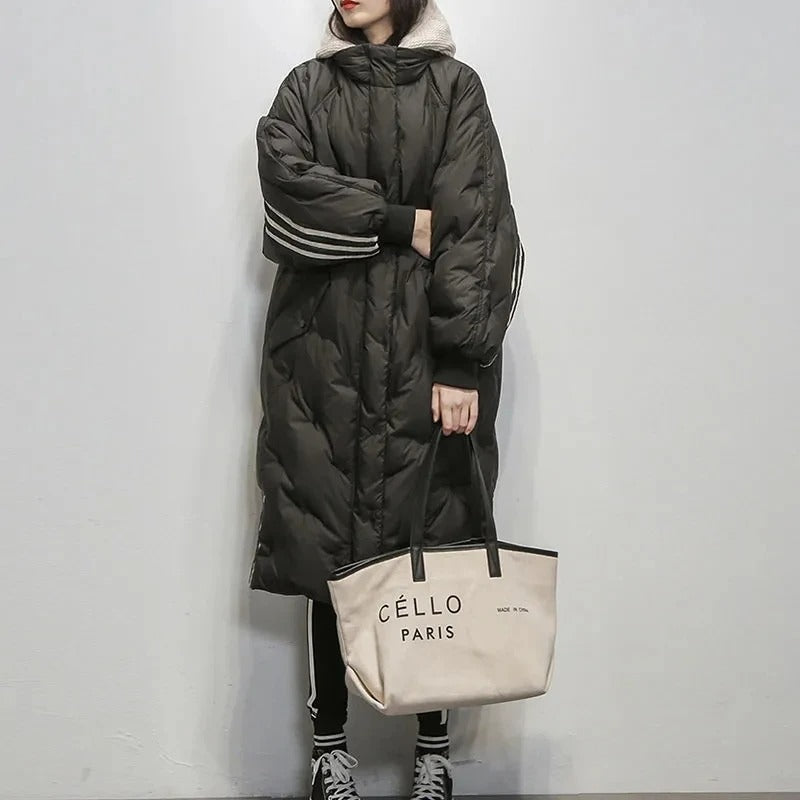 Women's Long Puffer Jacket – Quilted Winter Coat