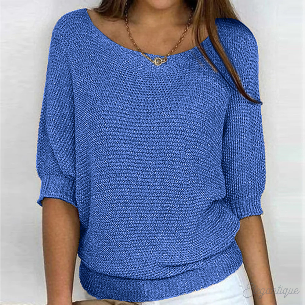 Women's Classic Relaxed Sweater – Long Sleeve Knit Pullover