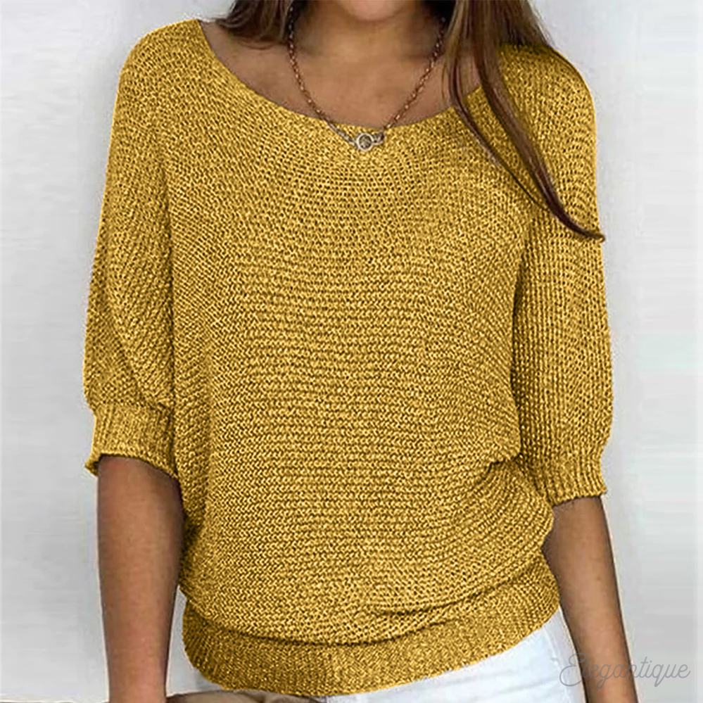 Women's Classic Relaxed Sweater – Long Sleeve Knit Pullover