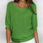 Women's Everyday Knit Sweater – Relaxed Crew Neck Pullover