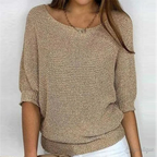 Women's Everyday Knit Sweater – Relaxed Crew Neck Pullover
