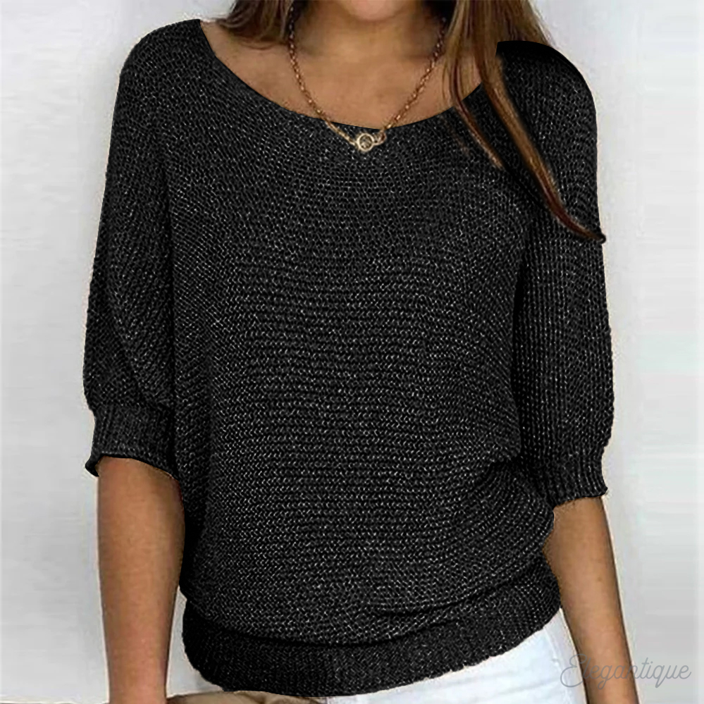 Women's Everyday Knit Sweater – Relaxed Crew Neck Pullover