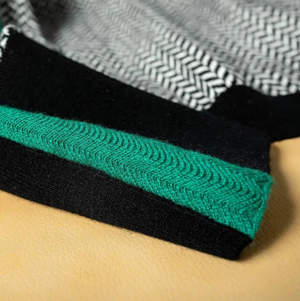 Women's Stripe Pattern Sweater – Relaxed Crew Neck Knit Pullover