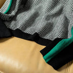 Women's Stripe Pattern Sweater – Relaxed Crew Neck Knit Pullover