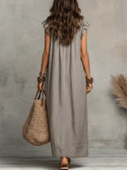 Women's Relaxed Boho Maxi Dress – Flowy Summer Dress