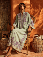 Women's Embroidered Floral Dress – Flowy Formal Occasion Dress