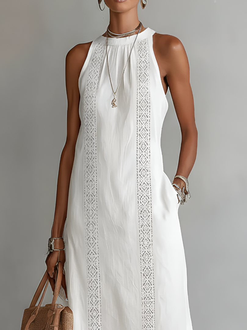 Women's Embroidered Shirt Dress – Relaxed Pocket Flowy Dress