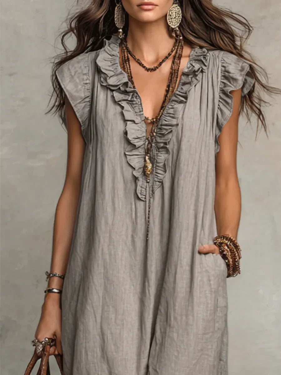Women's Relaxed Boho Maxi Dress – Flowy Summer Dress