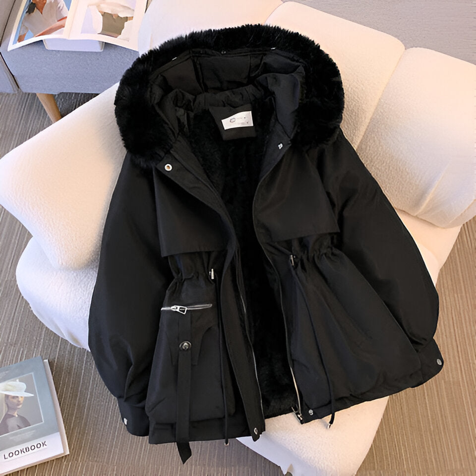 Women's Insulated Longline Coat – Hooded Cold Weather Winter Jacket