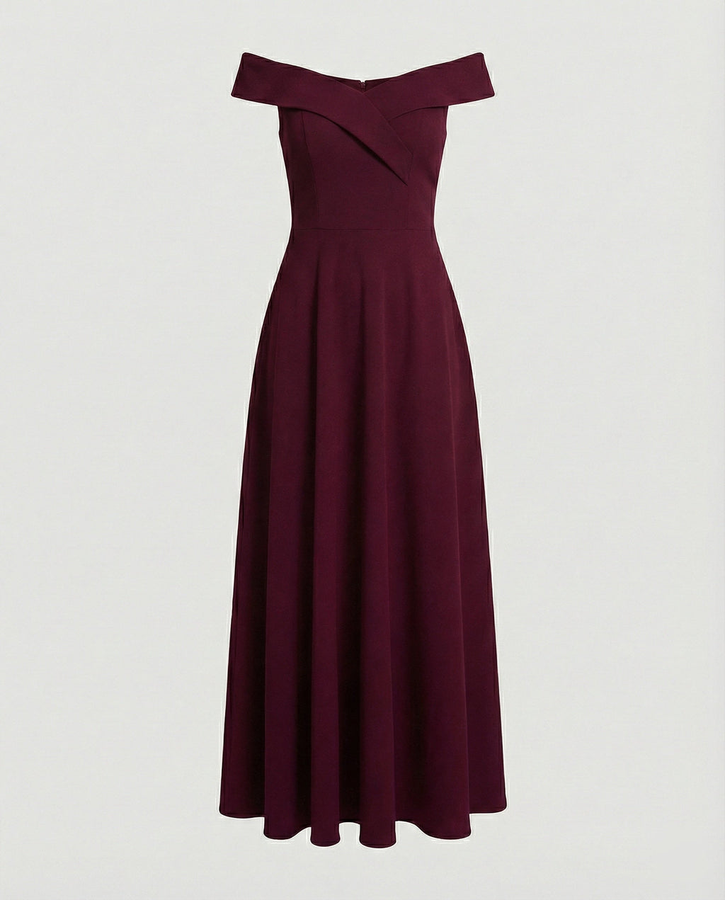Women's Off-Shoulder Evening Maxi Dress – Fitted Formal Occasion Gown