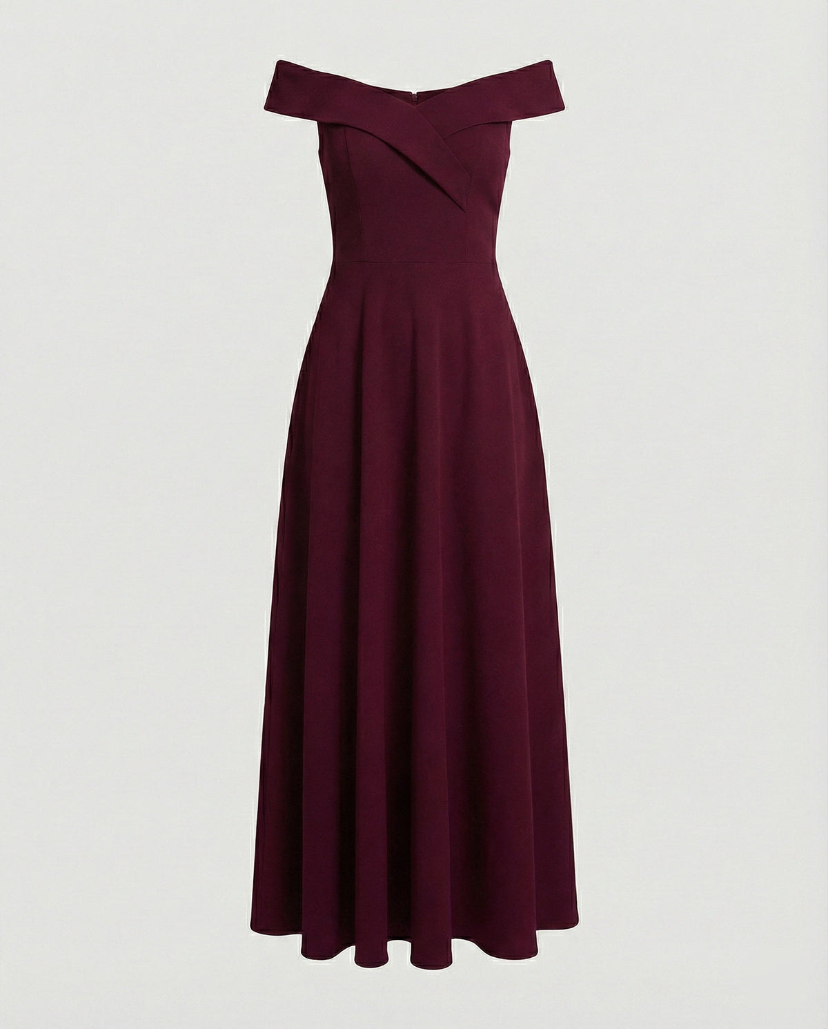 Women's Off-Shoulder Evening Maxi Dress – Fitted Formal Occasion Gown