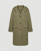 Women's Long Belted Trench Coat – Adjustable Waist Transitional Overcoat