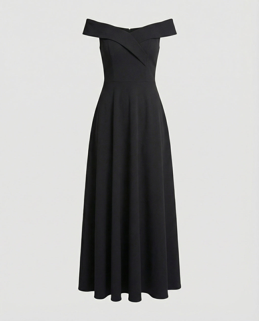 Women's Off-Shoulder Evening Maxi Dress – Fitted Formal Occasion Gown
