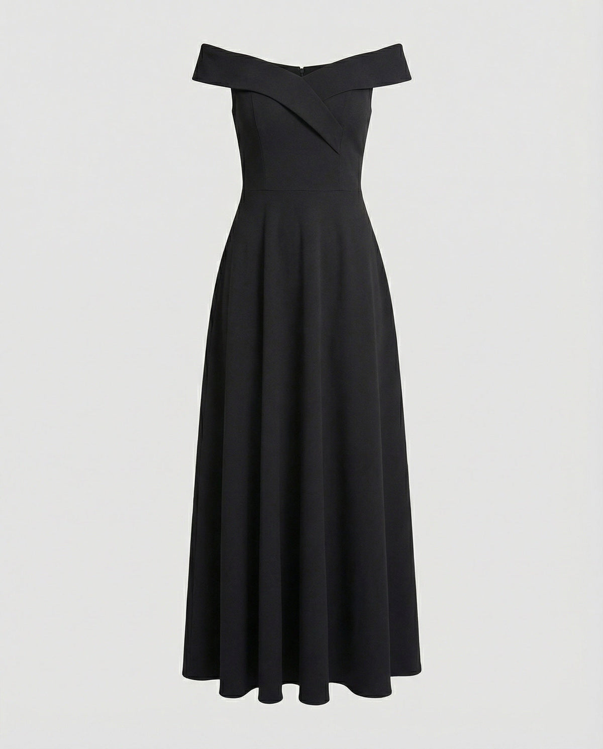 Women's Off-Shoulder Evening Maxi Dress – Fitted Formal Occasion Gown