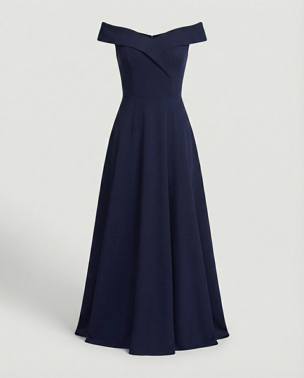 Women's Off-Shoulder Evening Maxi Dress – Fitted Formal Occasion Gown
