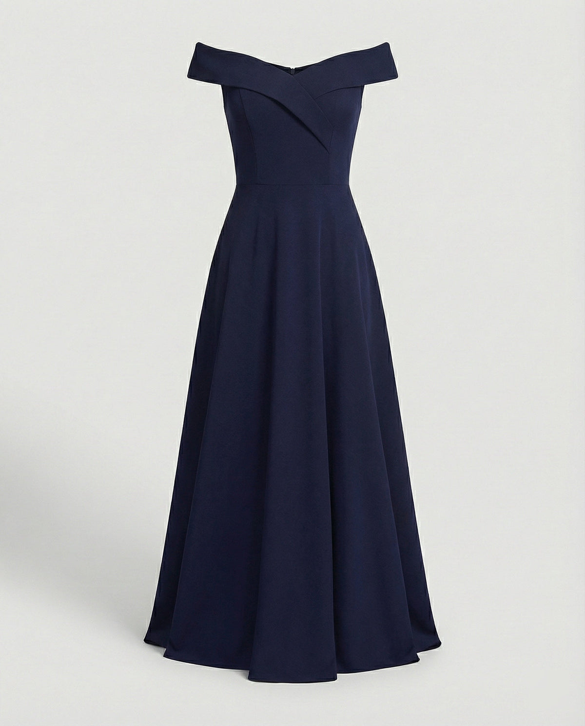 Women's Off-Shoulder Evening Maxi Dress – Fitted Formal Occasion Gown