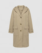 Women's Long Belted Trench Coat – Adjustable Waist Transitional Overcoat