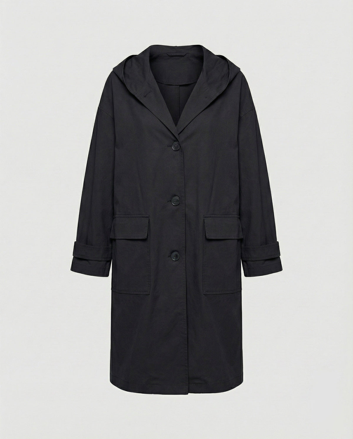 Women's Long Belted Trench Coat – Adjustable Waist Transitional Overcoat