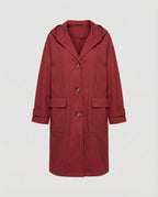 Women's Long Belted Trench Coat – Adjustable Waist Transitional Overcoat