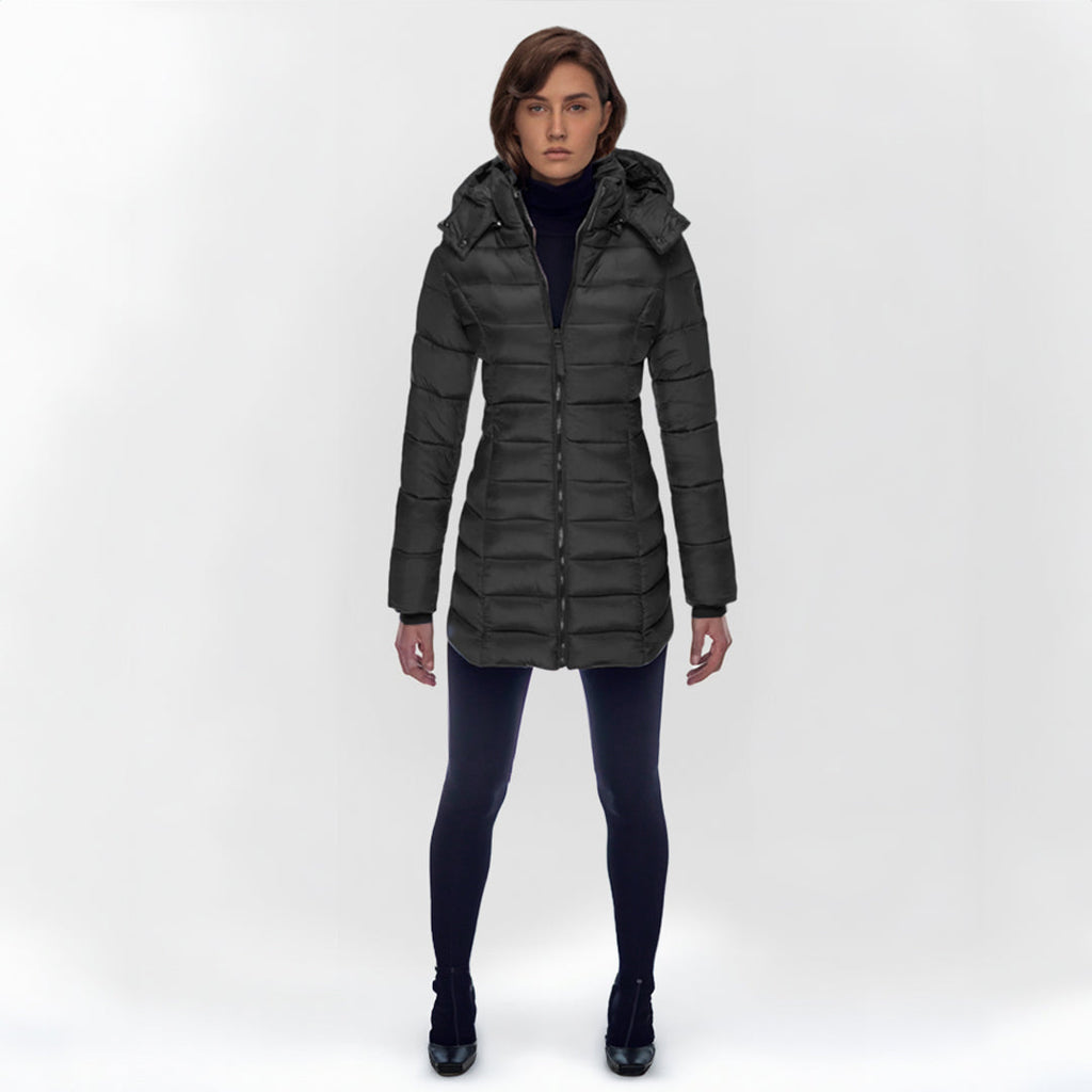 Women's Long Down Coat – Hooded Winter Puffer