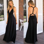 Women's Multiway Wrap Maxi Dress – Convertible Strappy Occasion Dress