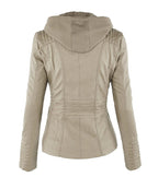 Women's Classic Biker Jacket – Zip-Up Faux Leather Moto Jacket