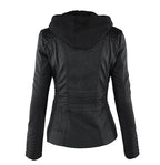Women's Classic Biker Jacket – Zip-Up Faux Leather Moto Jacket