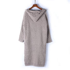 Women's Oversized Winter Cardigan – Hooded Long Sleeve Cardigan