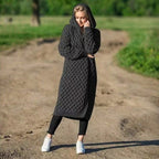Women's Oversized Winter Cardigan – Hooded Long Sleeve Cardigan