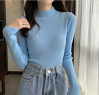 Women's Classic Roll Neck Sweater – Turtleneck Winter Knit Sweater