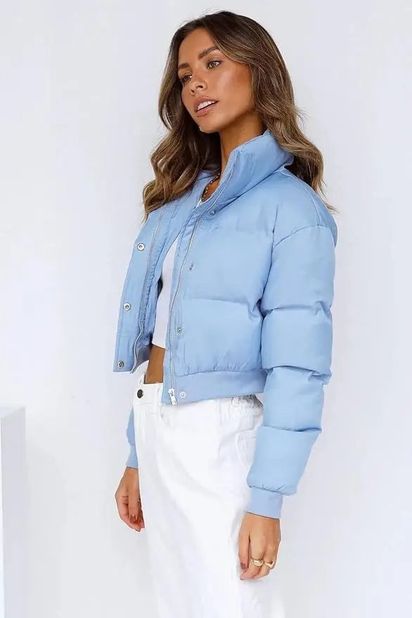 Women's Short Puffer Jacket – Boxy Quilted Jacket
