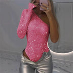 Women's Slim Fit Long Sleeve Bodysuit – Sleek Day-to-Night Layering Bodysuit