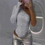 Women's Slim Fit Long Sleeve Bodysuit – Sleek Day-to-Night Layering Bodysuit