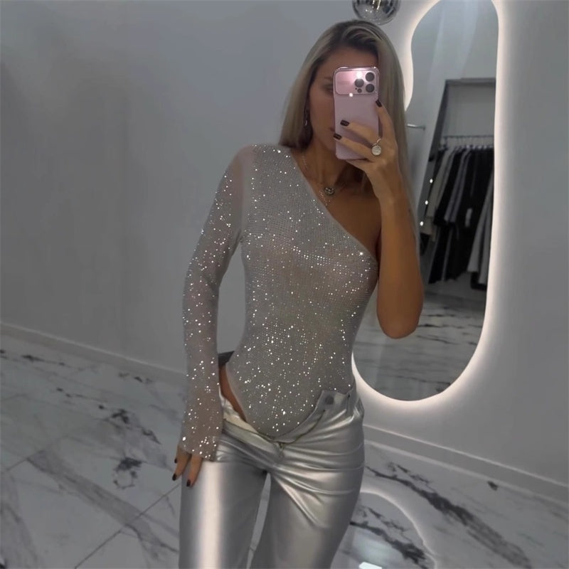 Women's Slim Fit Long Sleeve Bodysuit – Sleek Day-to-Night Layering Bodysuit