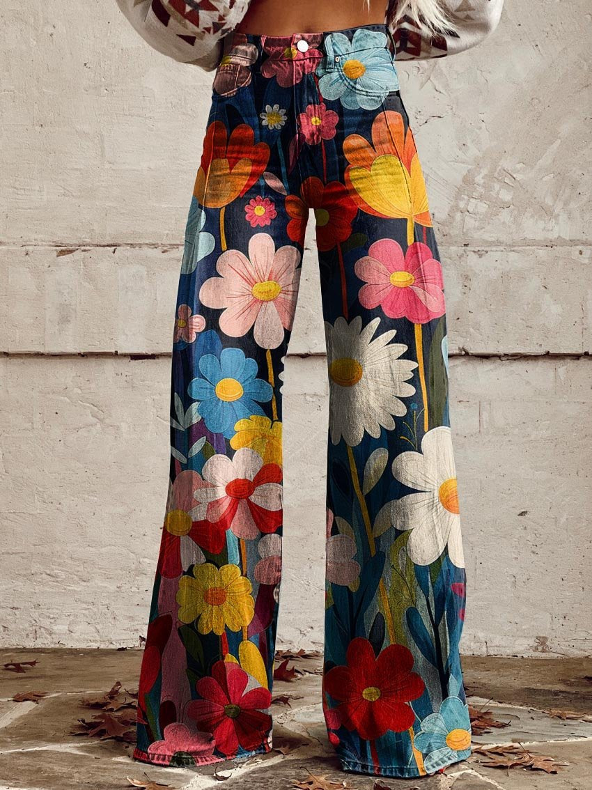 Women's Floral Palazzo Pants – Resort Print Palazzo Pants