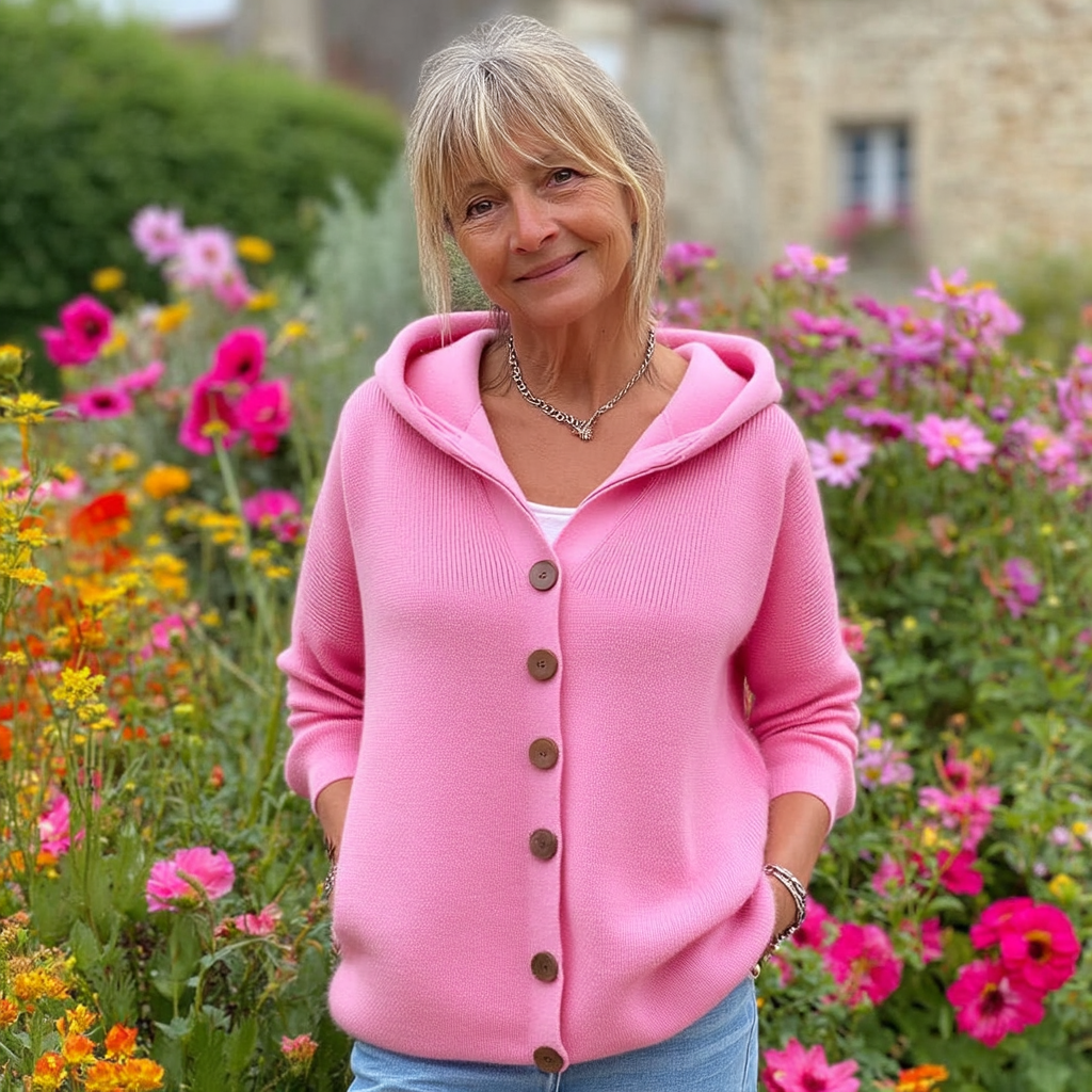 Women's Hooded Knit Cardigan – Button Front Sweater Jacket