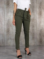 Women's Tailored Everyday Trousers – Classic High Waist Pants