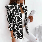 Women's Tailored Single Button Blazer – Long Sleeve Jacket