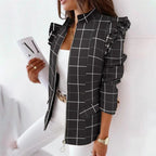 Women's Tailored Single Button Blazer – Long Sleeve Jacket