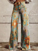 Women's Printed Palazzo Pants – Flowy Resort Palazzo Pants