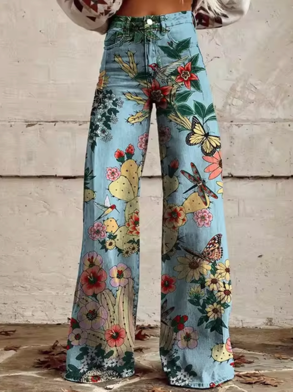 Women's Printed Palazzo Pants – Flowy Resort Palazzo Pants