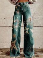 Women's Printed Palazzo Pants – Flowy Resort Palazzo Pants