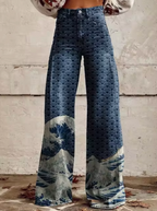 Women's Printed Palazzo Pants – Flowy Resort Palazzo Pants