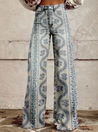Women's Printed Palazzo Pants – Flowy Resort Palazzo Pants