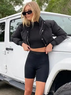 Women's Short Puffer Jacket – Boxy Quilted Jacket