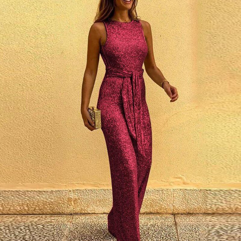 Alanah | Sparkle Jumpsuit with sleeveless