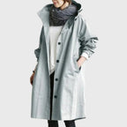 Women's Hooded Raincoat – Long Waterproof Jacket